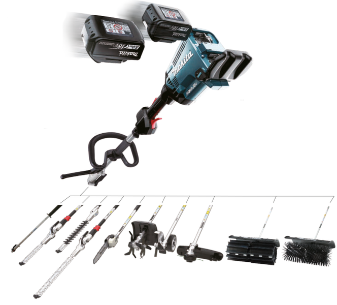 Многофункциональный инструмент Makita DUX60Z (щетки, культиватор)